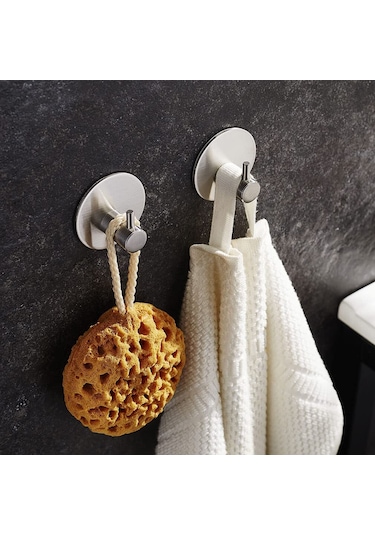 Zift Unique 4 Adet Paslanmaz Çelik Krom Banyo/Bornoz/Havlu Askısı Krom