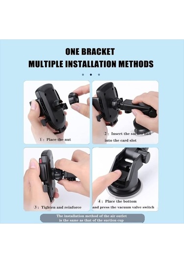 Yingfu Araba Telefon Tutucu Sabit Emiş, Ultra Dayanıklı Uzun Kol Cep Telefonu Tutucu Diğer