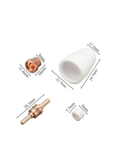 Yifomall "100 Parça Pt-31 L-g-40 Plazma Kesme Torç Nozul, Elektrot Ve Yedek Parça Seti - 40a'ye Kadar"