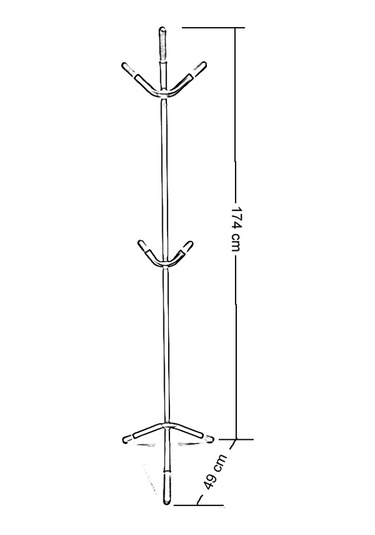 Bumerang  Metal Askılık Siyah