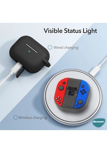 Microsonic Samsung Galaxy Buds Live Kılıf Cartoon Figürlü Silikon Elma