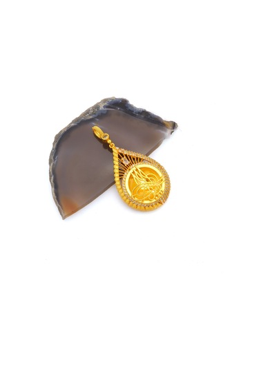 Altın Kaplama Tuğralı Kolye Ucu Tgr-722 Altın