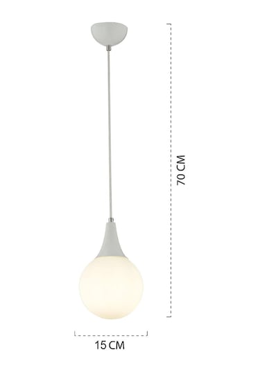 Damla Tekli Beyaz Modern Sarkıt Mutfak Salon Sarkıt Avize