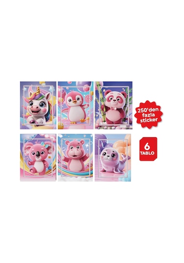 Playever Sticker Puzzle - Kawaii, Çıkartmalı Yapboz Etkinlik Kitabı
