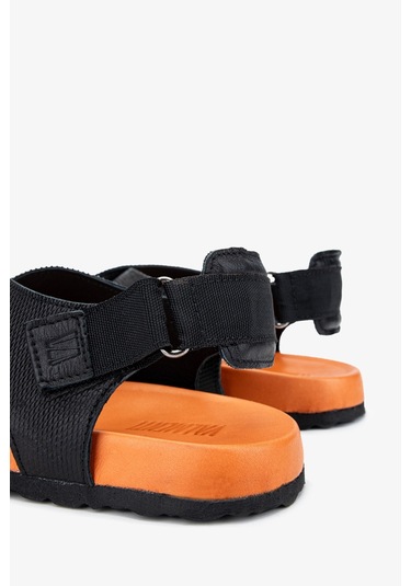 Valmenti Nia Erkek Siyah Tekstil Deri Duz Sandalet 60 9577 Erk Sndlt Y24 Siyah