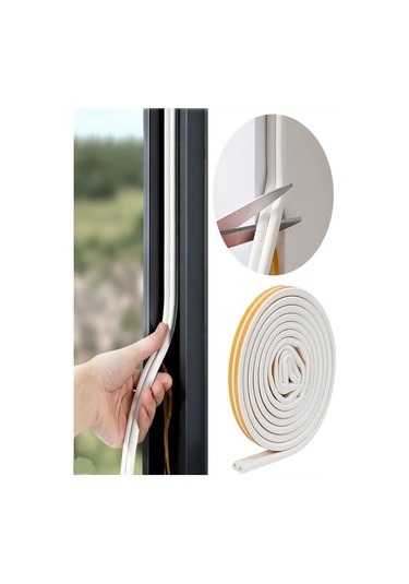 Kapı Pencere Bandı Beyaz 6mt Kapı Pencere Fitili İzolasyon Bantı