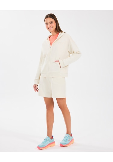 Skechers W Essential Full Zip Sweatshirt Kadın Offwhite Sweatshirt S242117-102 Beyaz Skechers W Essential Full Zip Sweatshirt Kadın Offwhite Sweatshirt S242117-102 Beyaz