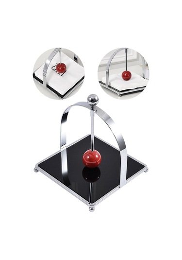 Suntek Magideal Masa Yemek Stil B Kare Peçetelik Siyah