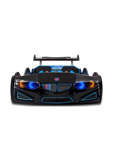 Bmw - M7 - Siyah Arabalı Yatak Araba Karyola Siyah