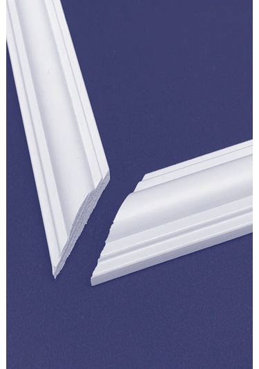 Gümüş Silver Renk Dekoratif Poliüretan Duvar Çıtası -2 Li Hazır Çerçeve Seti