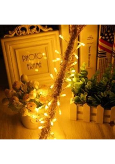 10 Metre Uzunluğunda 100 Ledli Fişli 8 Fonksiyonlu Şeffaf Kablolu Gün Işığı