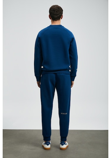 Lufian Sıgma Erkek Sweatshirt Saks Saks 112030186100240 Saks Mavi