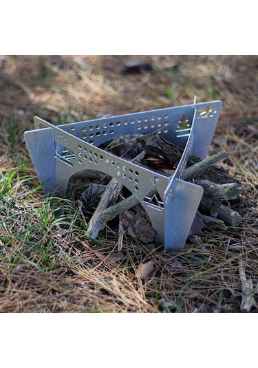 Kamp Ayısı Çelebi Bushcraft Jel Yakıtlı Osmanlı Ocağı Gri