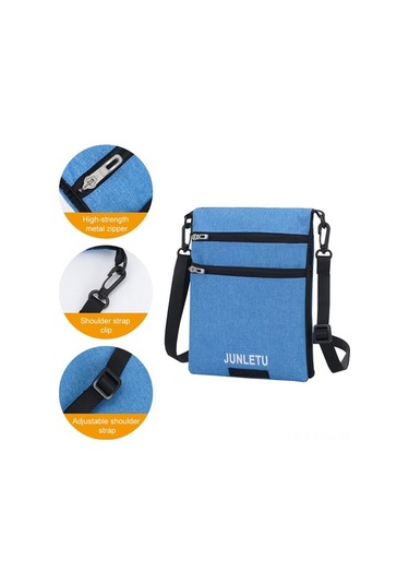 Fortunelane Yolculuk Belgeleri İçin Su Geçirmez Çift Katlı Nylon Boyun Çantası - Pembe Ayarlanabilir Askı, Gizli Cep Kırmızı Kırmızı