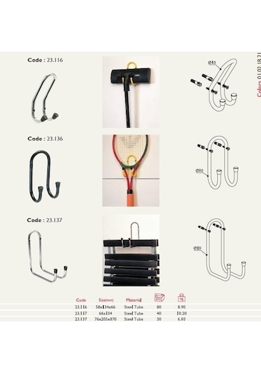 Gürçayhırdavat Gürçay Duvar Kapı Askısı 23.136.02 Siyah