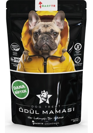 Dana Biftek Parçaları Eğitim Ödül Maması 80 Gram Köpekler İçin-60