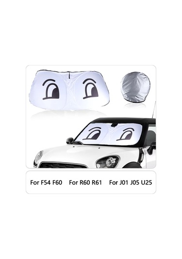 Goldenqian Araba Ön Pencere Güneşlik Kapak Blokları Uv Reflektör Mini Cooper One Için R50 R53 R56 R60 F55 F56 R58 R59 Cam Güneşlik Eyes L