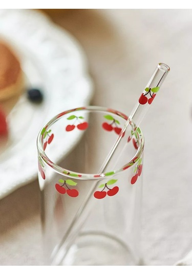 Roomi Borosilikat Camdan Yapılmış 300 Ml Bardak Pipetli, Uzun 245043239 Beyaz