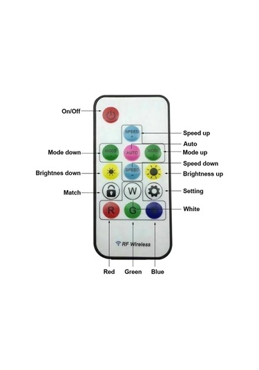 Ir Rgb Led Şerit Dc5v Şerit Işık Kontrol Cihazı İçin 14 Tuşlu Uza