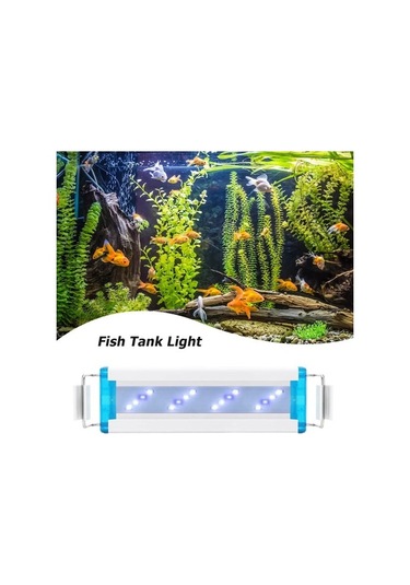 Silkroadselect Longbangdian Shop Szd B50bw Ab Stili V Mavi Beyaz Led Süper Ince Lamba Balık Tankı Su Bitkisi Büyümek Peyzaj Genişletilebilir Su Geçirmez Klip Işık Akvaryum Renkli