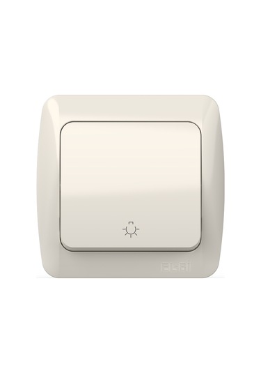 Elbi Eva Beyaz Nemliyer Light Anahtarı Ip54