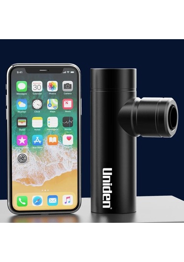 Uniden Mini Masaj Tabancası Çelik Aluminyum Kasa Darbeli Titreşim Siyah