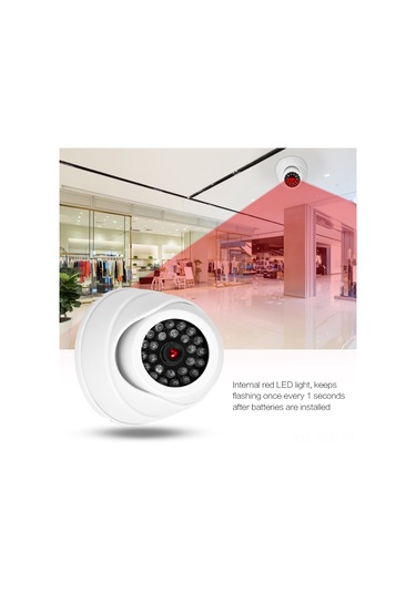 Yuntech01 Sanal Güvenlik Kamerası - Led Işıklı Simülasyon Kamera, Mağazalar İçin Yüksek Gerçekçilik, Hırsızları Caydırır, Pil Dahil Değil