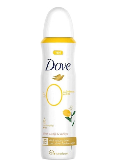 Dove Limon Çiçeği & Vanilya 72H Kadın Sprey Deodorant 150 ML