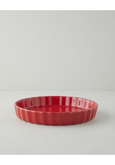 English Home Hecha Seramik Tart Fırın Kabı 28 Cm Kırmızı Kırmızı