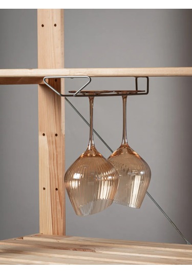 İlwi Duvara Monte Askılı Bardağınız Ve Flüt Bardak Askısı, Askı Aparatlı 430654594 Gri