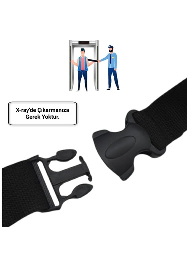 Plastik Klipsli Bez Kemer Anti Alerjik Ayarlanabilir Siyah