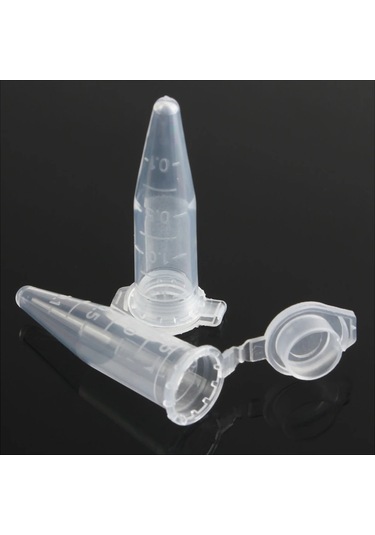 500 Adet 1.5ml Laboratuvar Mini Plastik Test Tüpü Santrifüj
