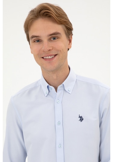 U.s. Polo Assn. Erkek Açık Mavi Gömlek Basic 50316723-vr003 Acık Mavı