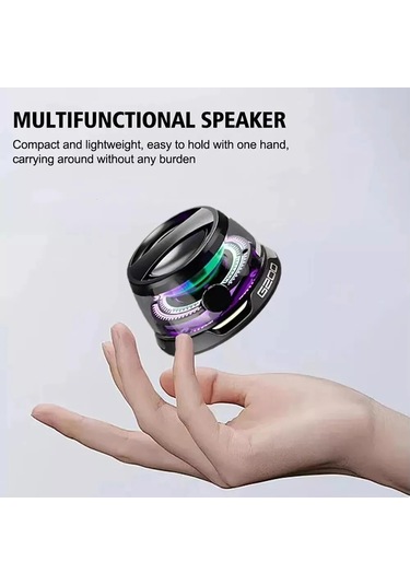 Mini Bluetooth Hoparlör Rgb Aydınlatma Manyetik Hoparlör Bt5.3