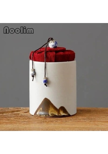 Pazly Kaba Çömlek Çay Caddy Seramik Küçük Taşınabilir Mini Seyahat Mühürlü Kutu Depolama Tankı Mutfak Baharat Kavanoz F Diğer Diğer