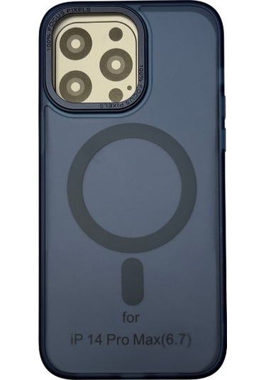 İphone Uyumlu 14 Pro Max Lacivert Transparant Kılıf Kırılmaz Lacivert