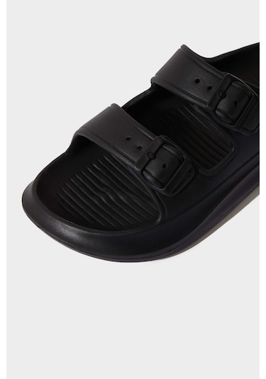 Defacto Erkek Düz Taban Çift Bantlı Eva Terlik D4280ax25hsbk26 Siyah