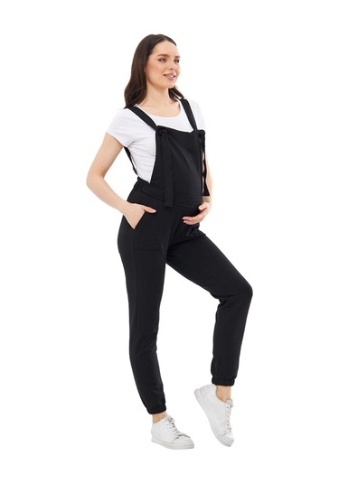 Luvmabelly Myra6400 Hamile Jogger Salopet-siyah