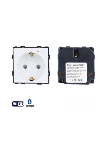 Trendooze Tuya Akıllı Wifi Priz, Google Home & Alexa, Sesiyle Yönet, Modern Design