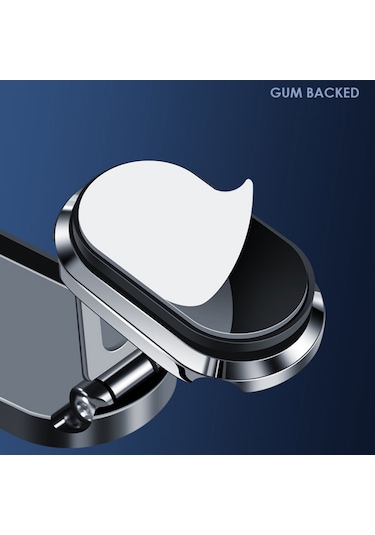 Yifomall Aracı Telefon Navigasyon Stantı: Evrensel Uyumlu, Çift Katlı Katlanabilir, Magnetik Tutma, 360 Döner, Görünümü Engellemeyen,气质银