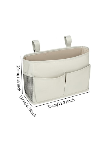 Homyl Dergi Için Başucu Caddy Asılı Yatak Düzenleyici Hafif Açık Gri