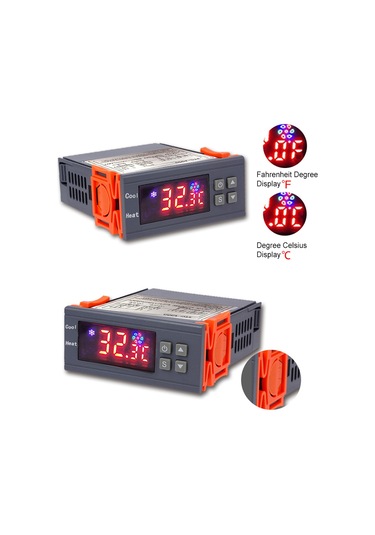 Kangvka Stc-3000 Dijital Sıcaklık Kontrolörü, Akvaryum İçin -50 C 99 C Aralığında, 0.1 C Hassasiyetli, 24v Mikroişlemci Termostat