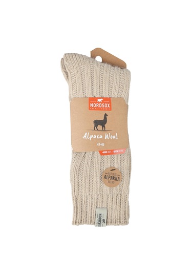 Bolero Nordsox E31 Erkek Alpaka Yün Soket Çorap 41-45 Bej