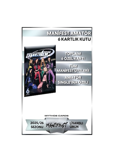 Manifest Koleksiyon Kartları Amatör 6 Kartlık Kutu