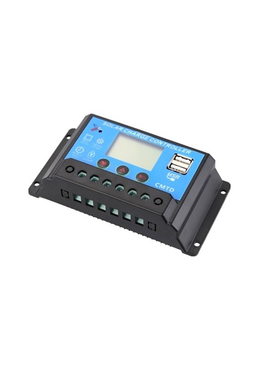 Trendooze 20a Akıllı Güneş Şarj Kontrol, Lcd Ekran, Usb, 12v/24v Otomatik Regülatör, Güvenli Yük Koruma