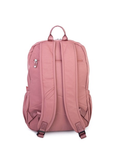 Nas Bag Unisex Büyük Boy Hafif Çok Gözlü Sırt Çantası Gül Kurusu Gül Kurusu