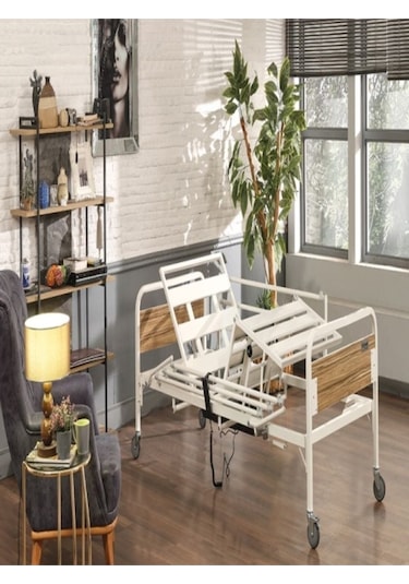 Medikal 2 Motorlu Elektrikli Hasta Karyolası Yatağı Yatak Dahil Abs