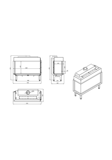 VOURLA 100 SOL CAM AÇIK GAZLI ŞÖMİNE