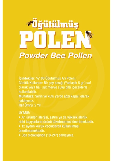 Sepe Natural Öğütülmüş Polen Toz 100 G