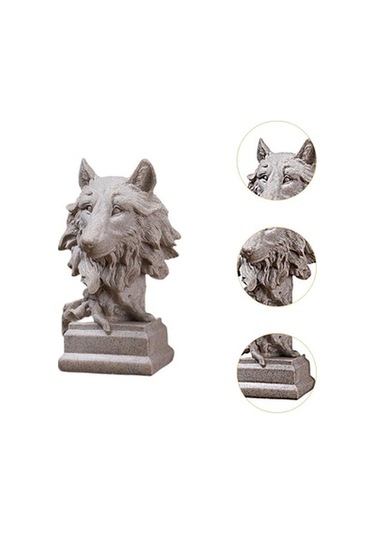 Lijinxu Hayvan Heykel Yenilik Kitaplık Oturma Odası Dolabı Kurt